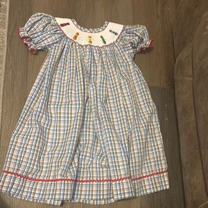 Colorful Plaid Kids Dress